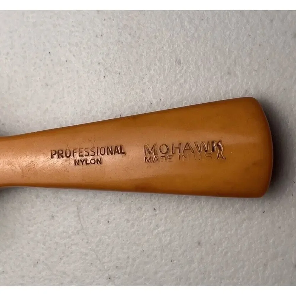 Vintage Mohawk Hair Brush Professional Nylon Bristles Made In USA Yellow